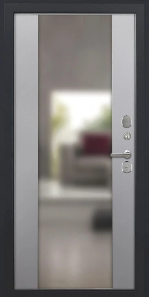 Входная дверь ДвериПРО Rosna Алиса (16мм, ПВХ софт грей, зеркало) DPRO200965 внутренняя сторона